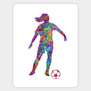 Soccer player girl Magnet